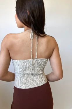 Striped Beaded Top
