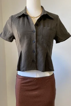 Striped Button Up Top