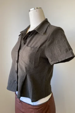 Striped Button Up Top