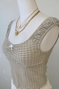 Striped Sleeveless Top