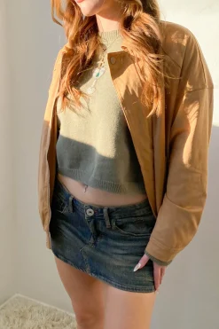 Suede Collared Jacket