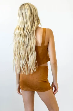 Suede Mini Skort