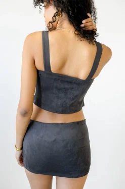 Suede Mini Skort