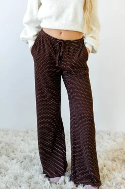 Swiss Dot Wide Leg Pants