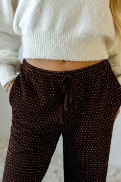 Swiss Dot Wide Leg Pants