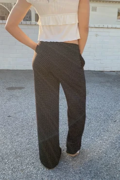Swiss Dot Wide Leg Pants