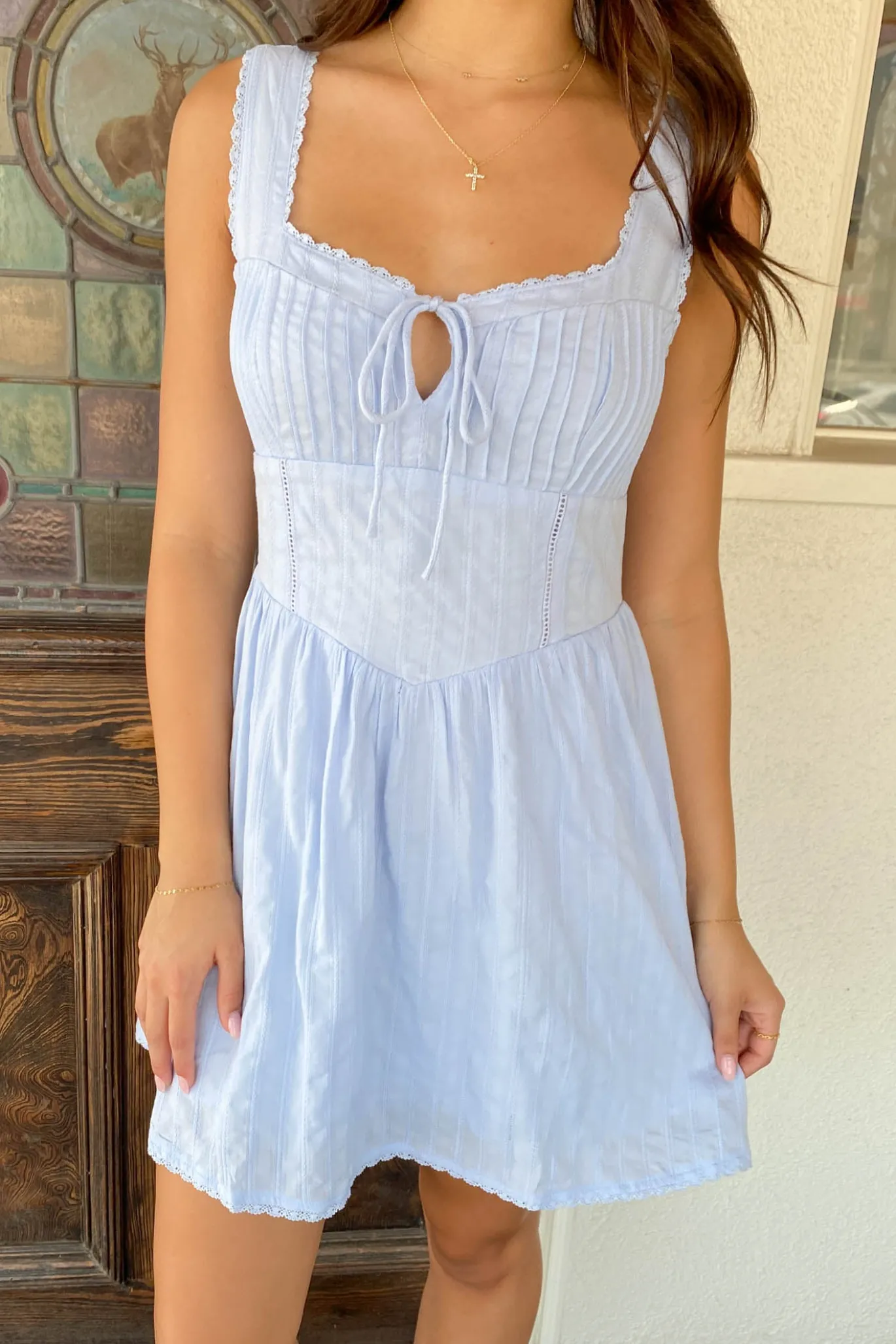 Textured Corset Mini Dress