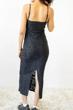 Textured Floral Maxi Dress