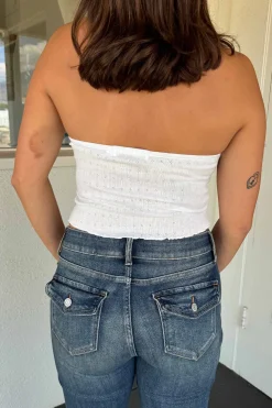 The Fave Basic Pointelle Tube Top