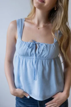 Tie Front Babydoll Tank