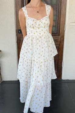 Tiered Floral Midi Dress