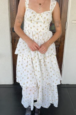 Tiered Floral Midi Dress
