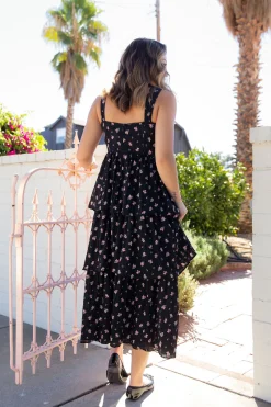 Tiered Floral Midi Dress