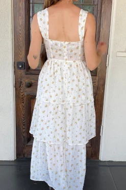 Tiered Floral Midi Dress