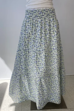 Tiered Floral Midi Skirt