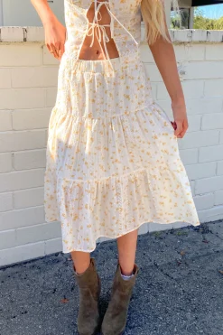 Tiered Floral Skirt