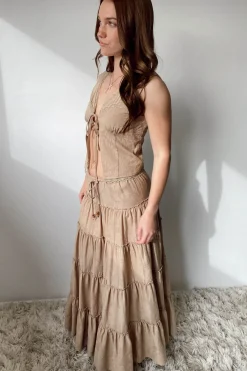 Tiered Maxi Skirt