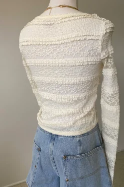 Tiered Ruffle Split Front Top
