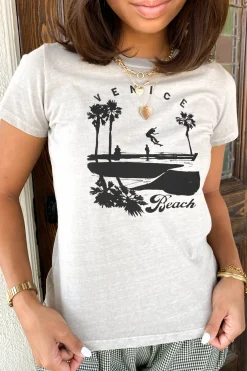 Venice Long Loose Graphic Baby Tee