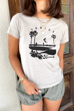 Venice Long Loose Graphic Baby Tee