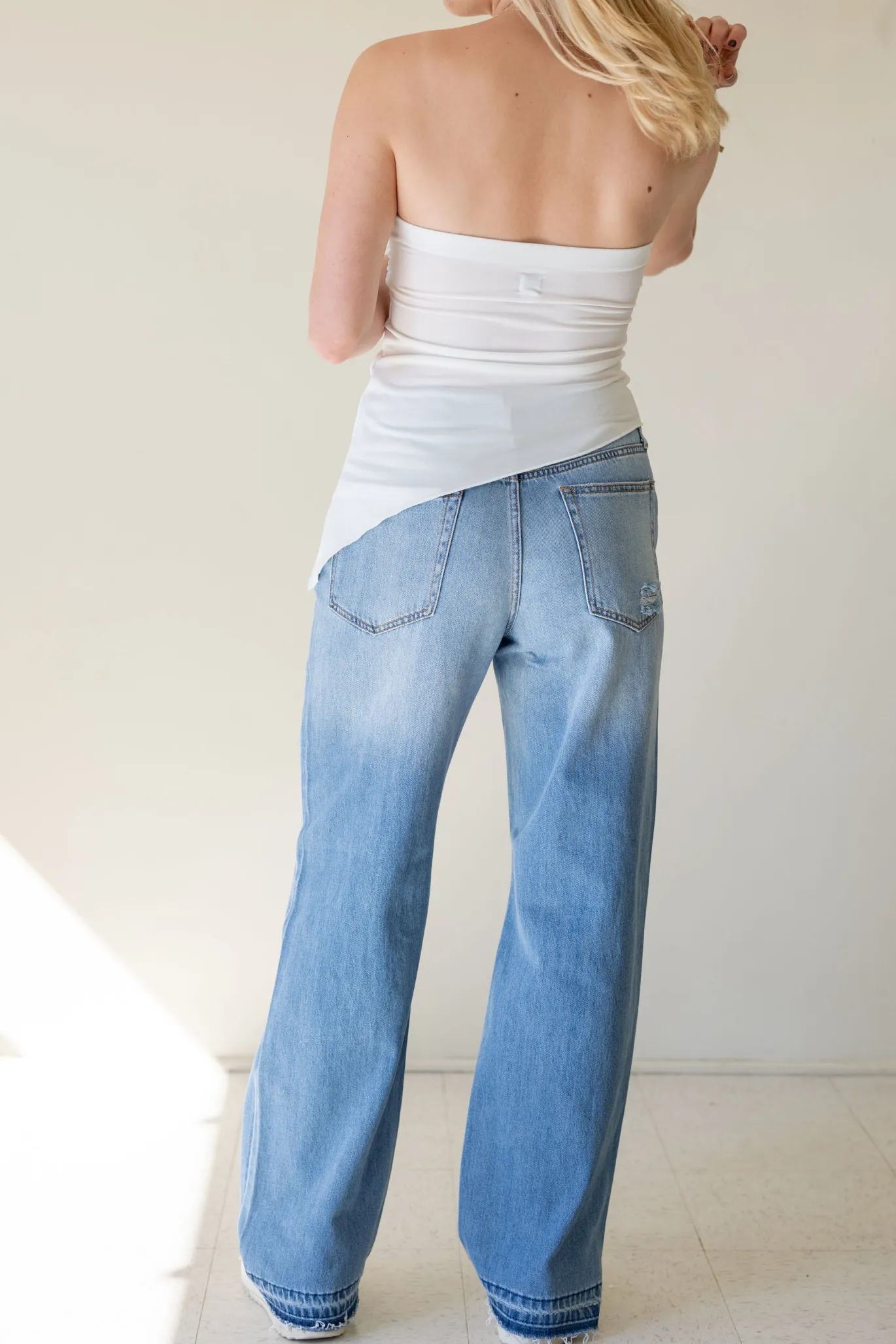 Vintage Low Rise Distress Jeans by Nectar Premium Denim