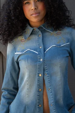 Western Embroidered Denim Jacket