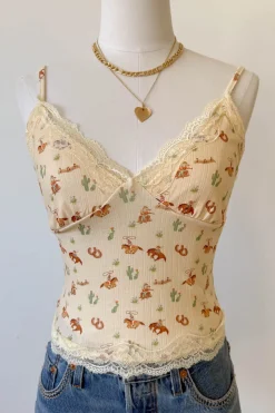 Western Print Cami Top