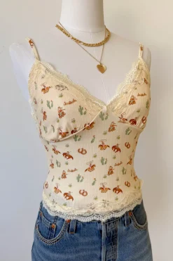 Western Print Cami Top