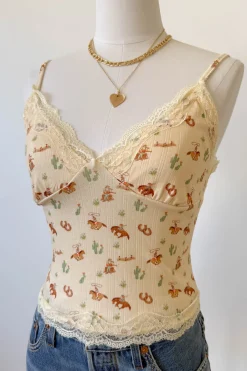 Western Print Cami Top