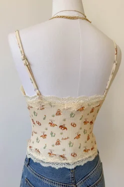 Western Print Cami Top