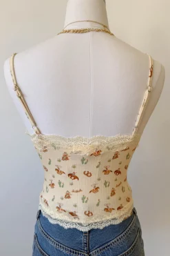 Western Print Cami Top