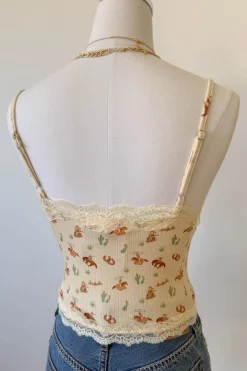 Western Print Cami Top