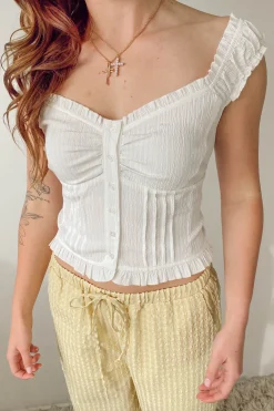 White Cap Sleeve Top