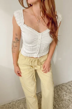 White Cap Sleeve Top
