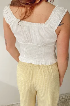 White Cap Sleeve Top