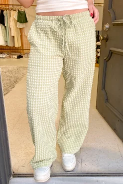 Wide Leg Pucker Pants