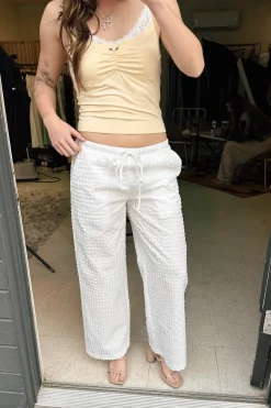 Wide Leg Pucker Pants