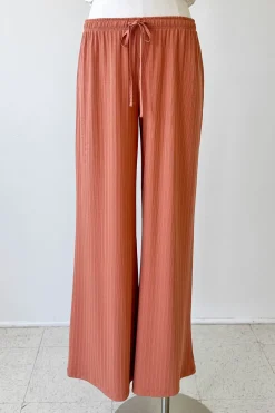 Wide Leg Ribbed Pants