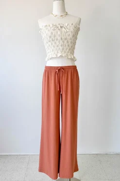 Wide Leg Ribbed Pants