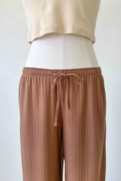 Wide Leg Ribbed Pants