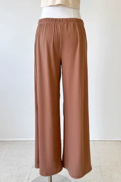 Wide Leg Ribbed Pants