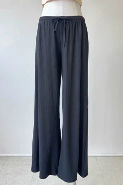 Wide Leg Ribbed Pants