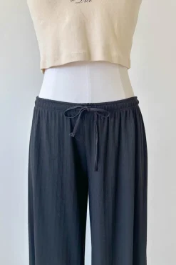 Wide Leg Ribbed Pants