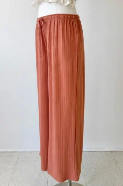 Wide Leg Ribbed Pants