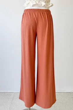 Wide Leg Ribbed Pants
