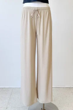 Wide Leg Ribbed Pants
