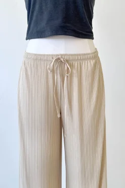 Wide Leg Ribbed Pants
