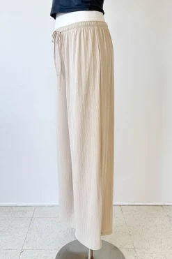 Wide Leg Ribbed Pants